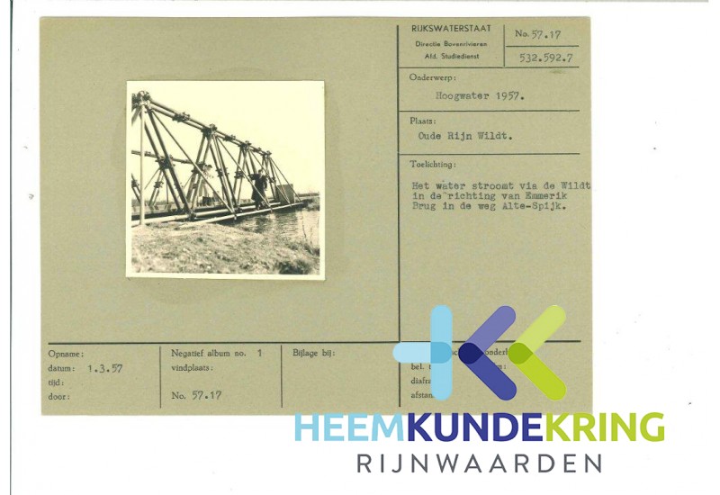 Hoogwater Oude Rijn- Wildt 1957 F0000027
